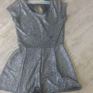 Glittery black and sliver romper(shorts)
